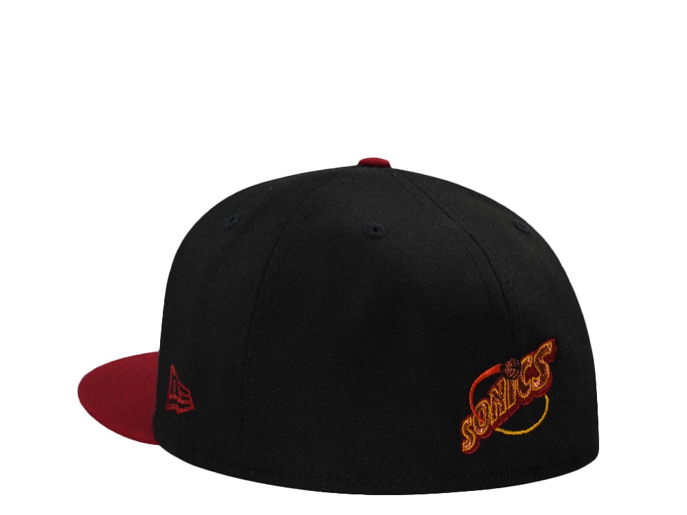 New Era Seattle Supersonics Western Conference Black Two Tone Edition 59Fifty Fitted Gorra