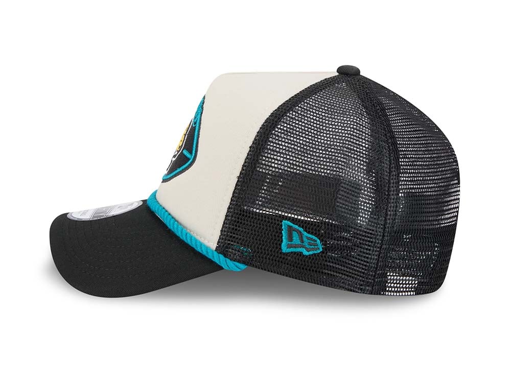 New Era Jacksonville Jaguars Sideline 2024 9Forty A Frame Trucker Snapback Gorra