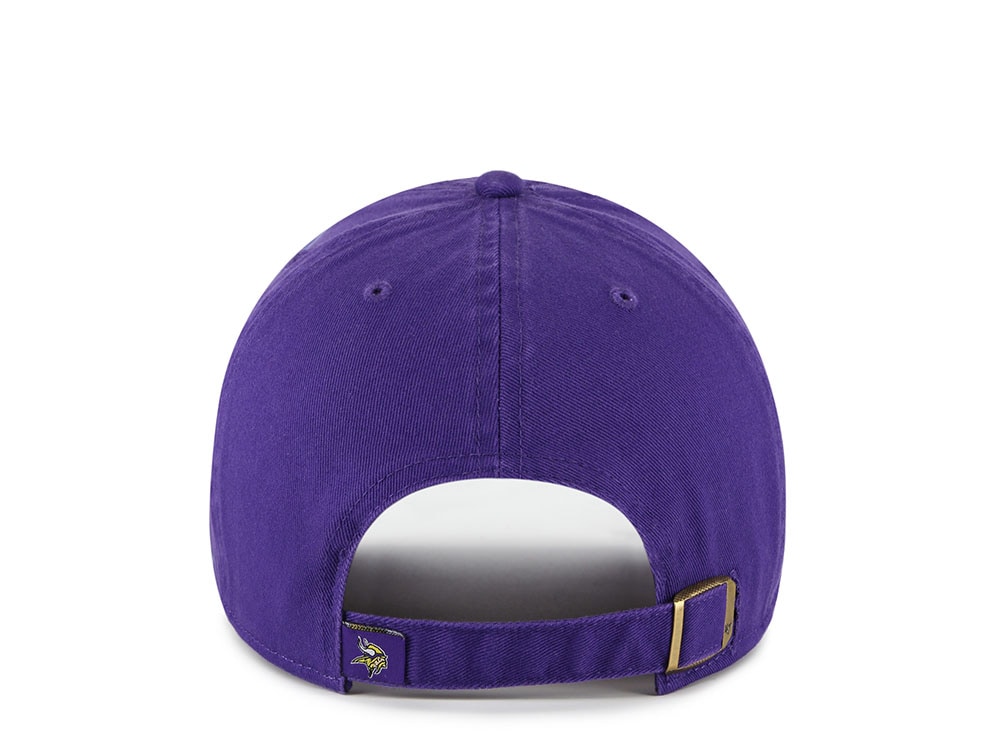 47Brand Minnesota Vikings Purple Classic Edition Clean Up Strapback Gorra
