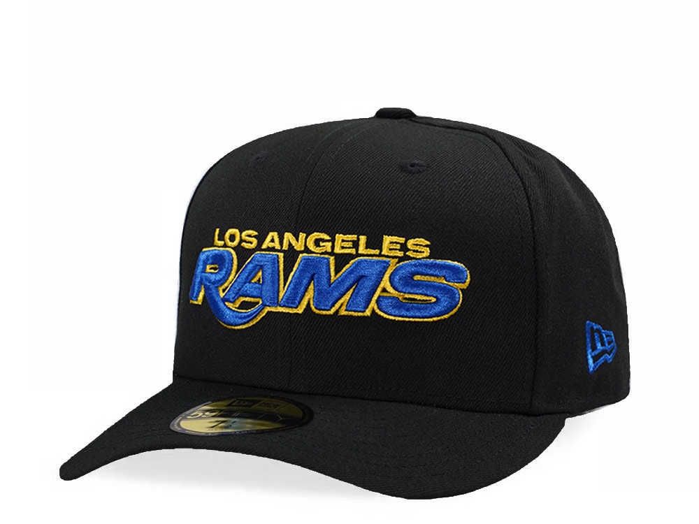 New Era Los Angeles Rams Black Classic Edition Pre Curved 59Fifty Fitted Gorra