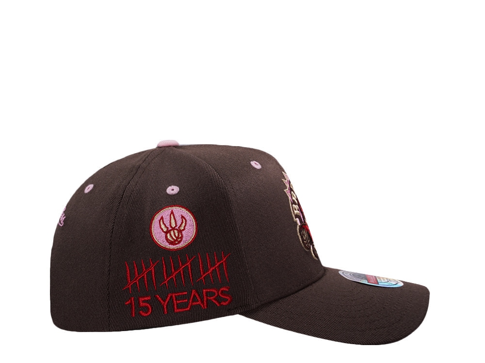 Mitchell & Ness Toronto Raptors 15th Anniversary Hardwood Classic Brown Sugar Edition Snapback Gorra