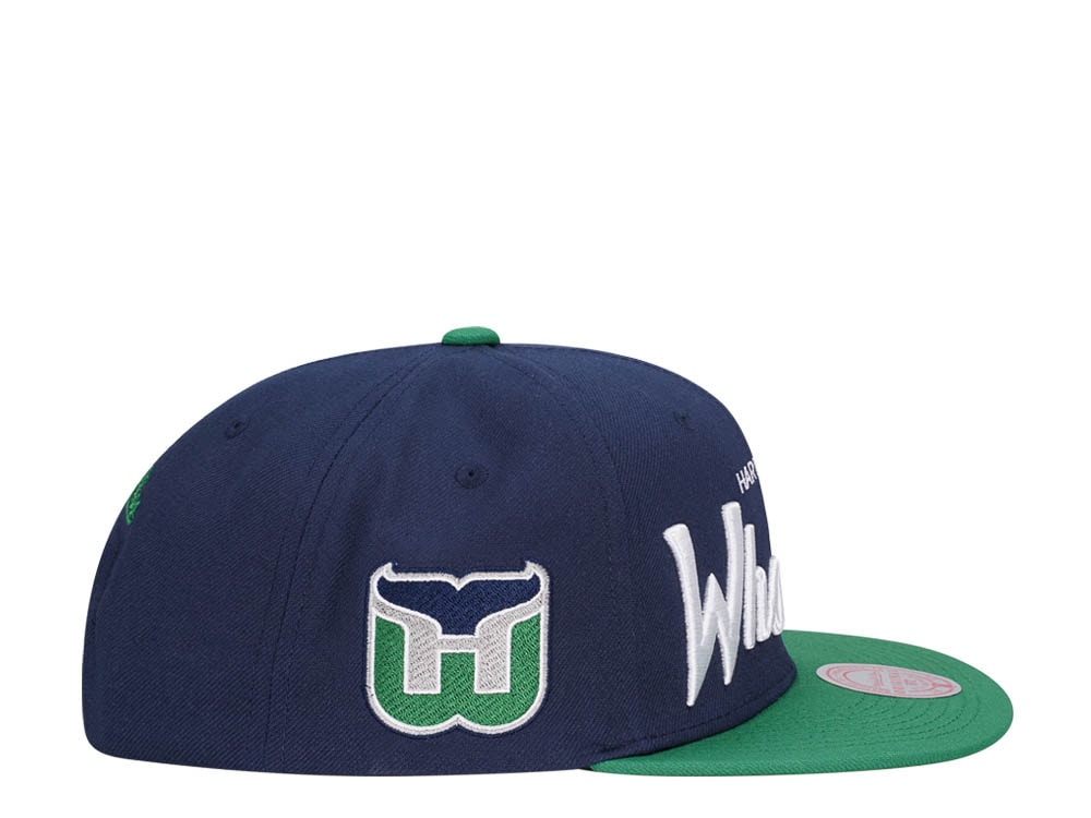Mitchell & Ness Hartford Whalers Vintage Script Snapback Gorra