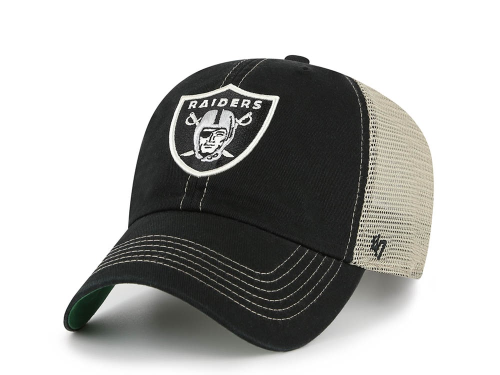 47 Brand Las Vegas Raiders Trawler Black Edition Clean Up Trucker Snapback Gorra