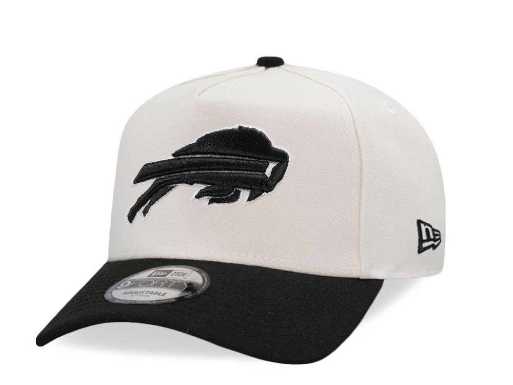 New Era Buffalo Bills Chrome Black Two Tone Edition 9Forty A Frame Snapback Gorra