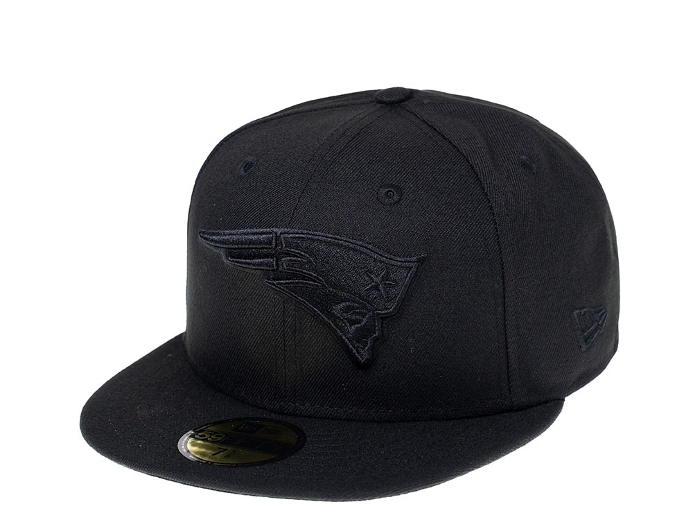 New Era New England Patriots Black on Black 59Fifty Fitted Gorra