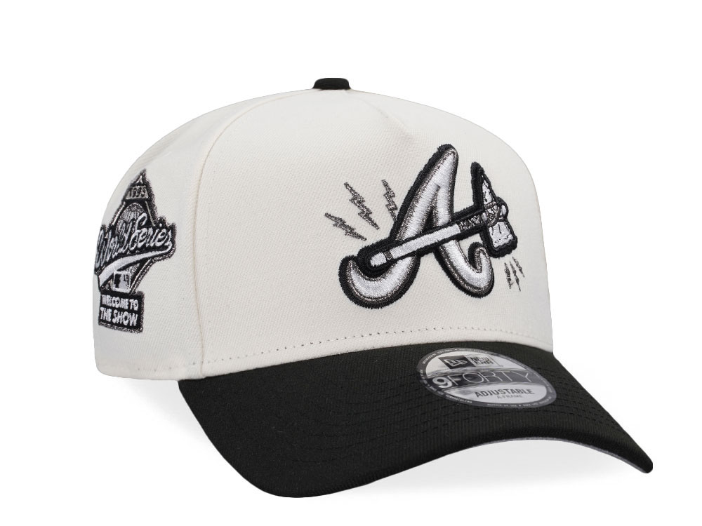 New Era Atlanta Braves World Series 1995 Electric Chrome Two Tone Edition 9Forty A Frame Snapback Gorra