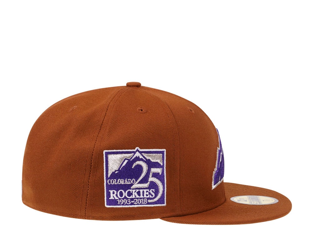New Era Colorado Rockies 25th Anniversary Bourbon and Suede  Edition 59Fifty Fitted Gorra