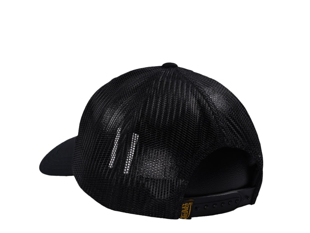Von Dutch Live Fast Motorcycles Black Trucker Edition Snapback Gorra