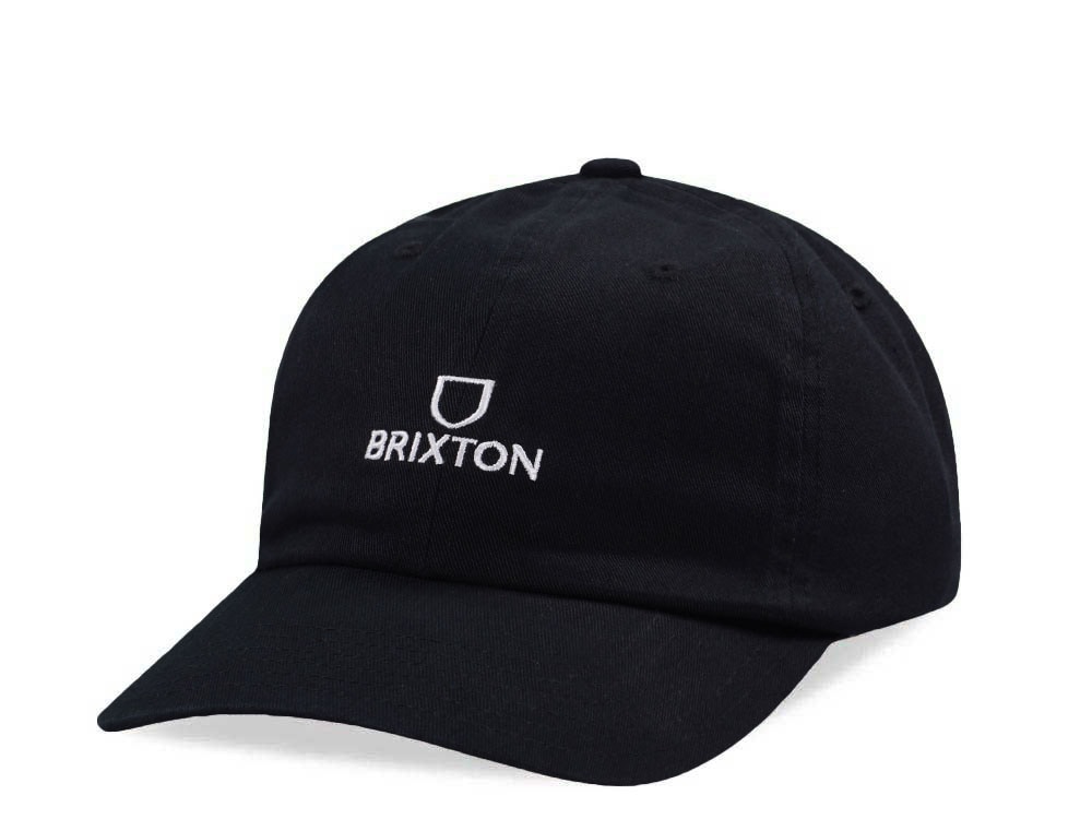 Brixton Logo Black Strapback Gorra