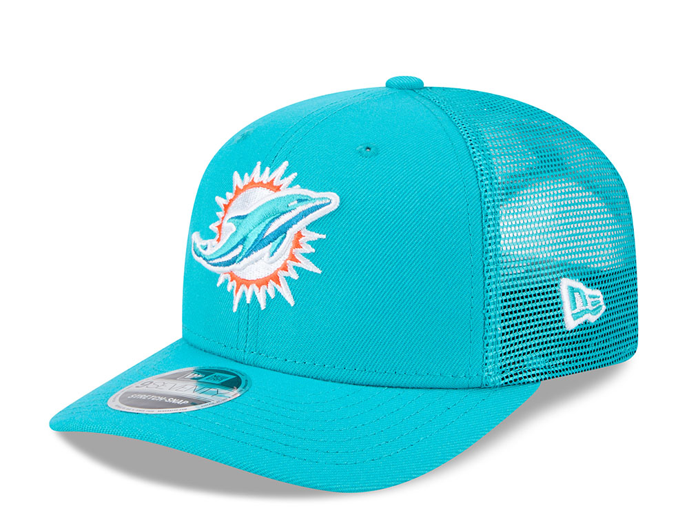 New Era Miami Dolphins Teal Classic Edition 9Seventy Trucker Snapback Gorra