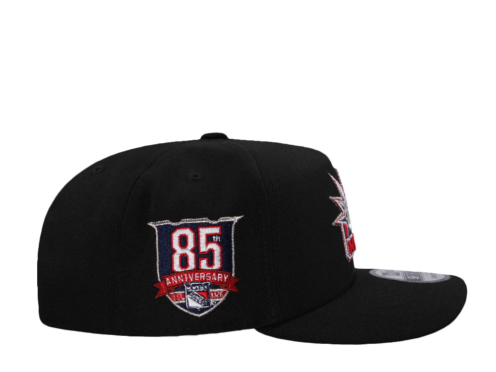 New Era New York Rangers 85th Anniversary Black Prime Edition 9Fifty A Frame Snapback Gorra