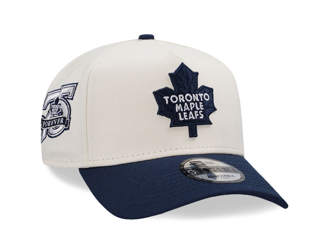 New Era Toronto Maple Leafs 75th Anniversary Chrome Two Tone Edition 9Forty A Frame Snapback Gorra