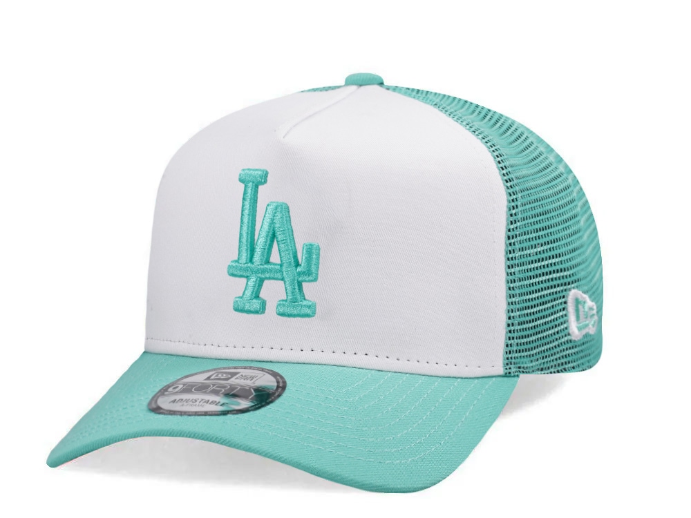 New Era Los Angeles Dodgers Mint White Two Tone Edition 9Forty A Frame Trucker Snapback Gorra