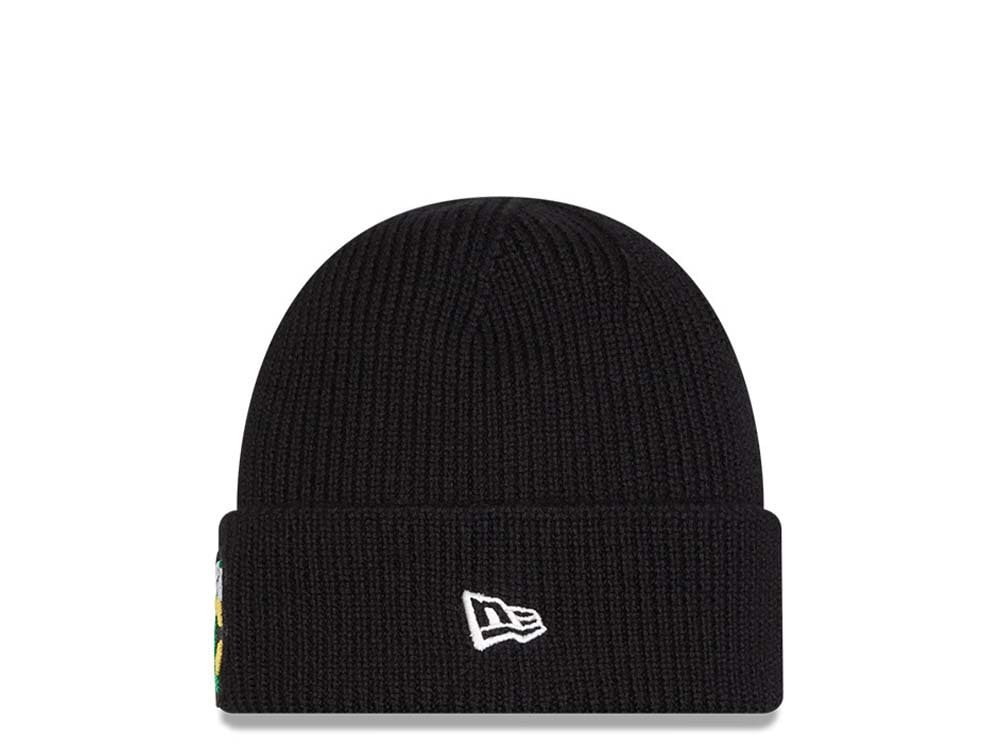 New Era Chicago Blackhawks Skull Knit Black Gorro