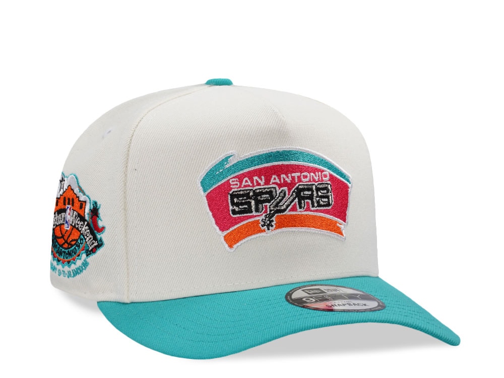 New Era San Antonio Spurs All Star Weekend 1996 Chrome Two Tone Edition 9Fifty A Frame Snapback Gorra