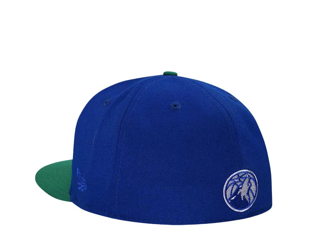 New Era Minnesota Timberwolves Blue Metallic Two Tone Edition 59Fifty Fitted Gorra