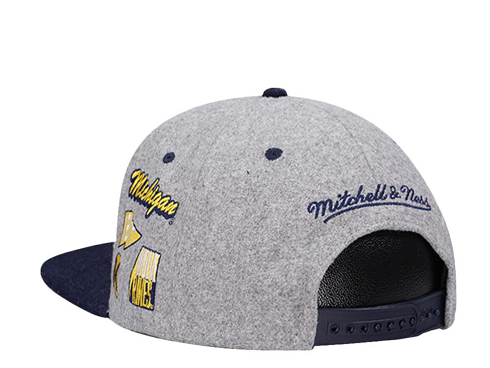 Mitchell & Ness University of Michigan NCAA Melton Patch Snapback Gorra