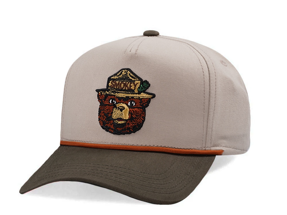 American Needle Smokey Bear Scottie Khaki Two Tone Edition Snapback Gorra