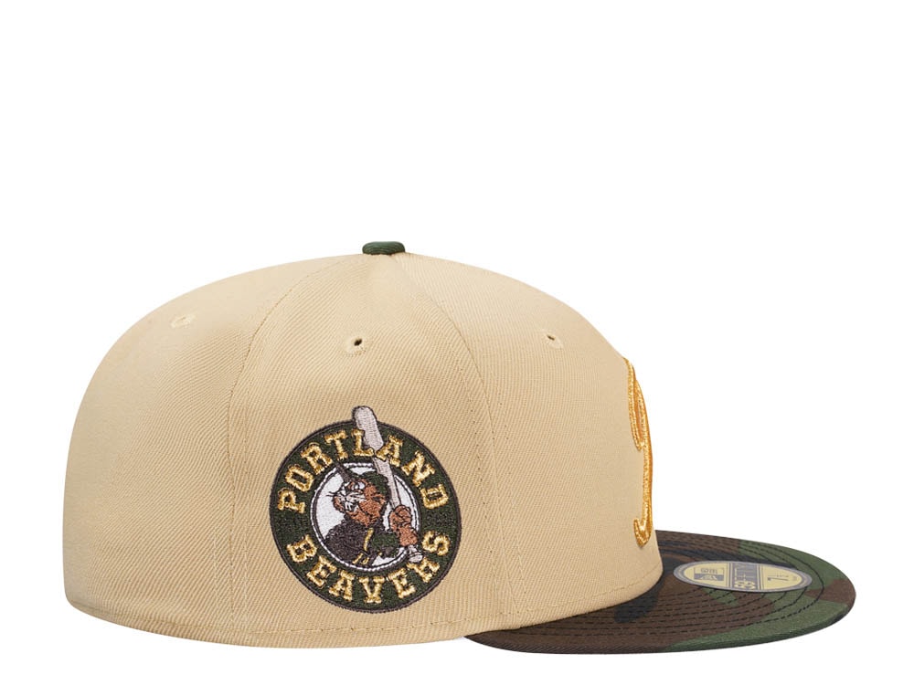 New Era Portland Beavers Vegas Camo Two Tone Edition 59Fifty Fitted Gorra