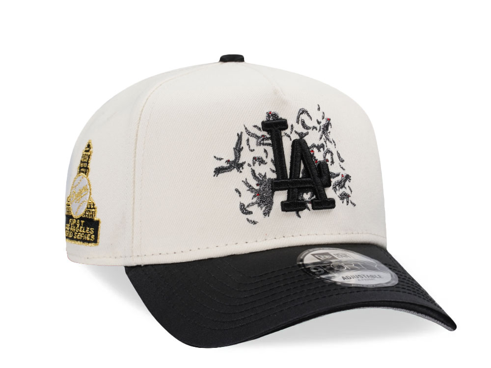 New Era Los Angeles Dodgers First World Series Chrome Crow Satin Two Tone 9Forty A Frame Snapback Gorra