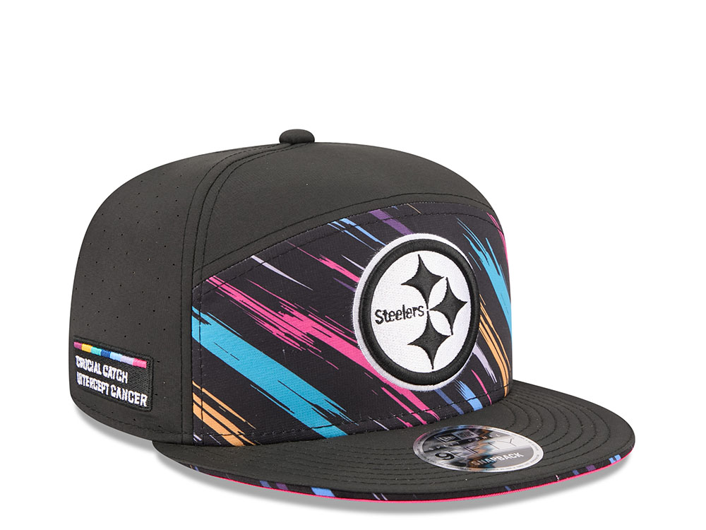New Era Pittsburgh Steelers Crucial Catch 2026 Black Edition 9Fifty Split Panel Snapback Gorra