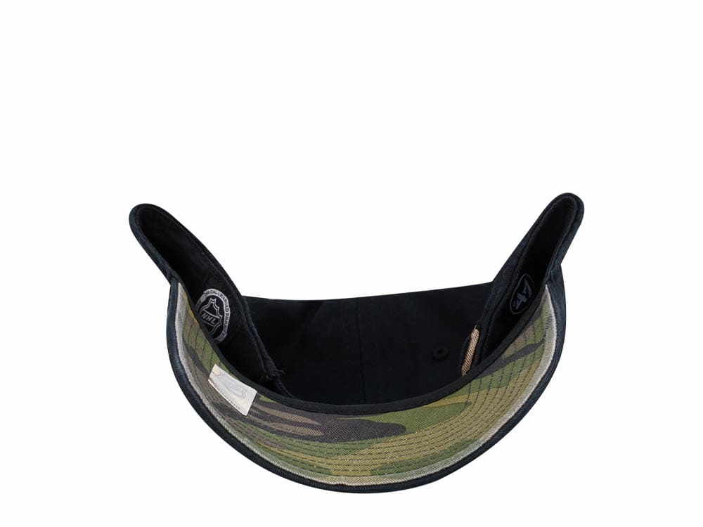 47Brand Pittsburgh Pirates Ballpark Camo Black Clean Up Strapback Gorra
