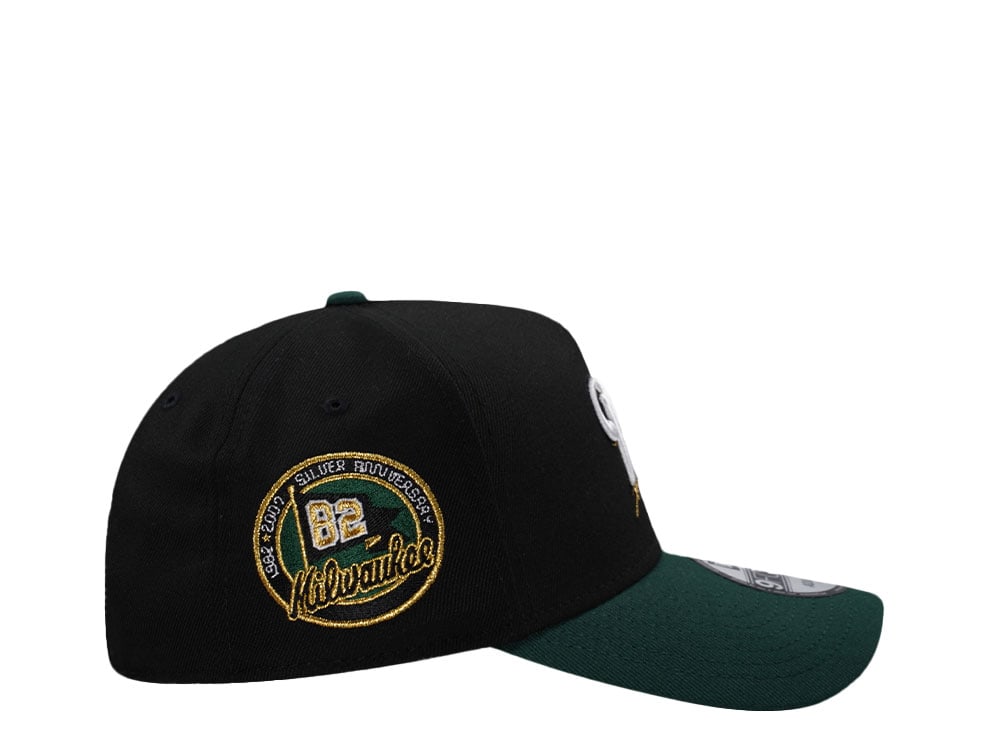 New Era Milwaukee Brewers XXX Black Two Tone Edition 9Forty A Frame Snapback Gorra