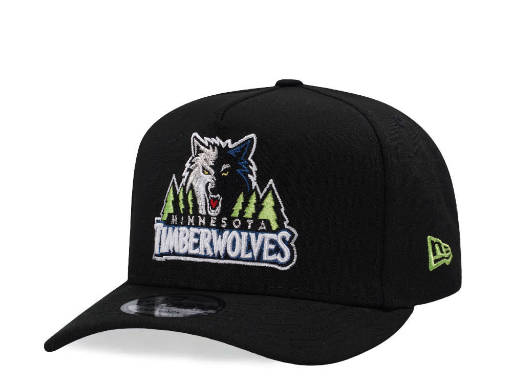 New Era Minnesota Timberwolves Black Classic Edition 9Fifty A Frame Snapback Gorra