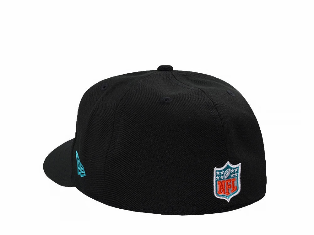 New Era Miami Dolphins Black Classic Edition Pre Curved 59Fifty Fitted Gorra