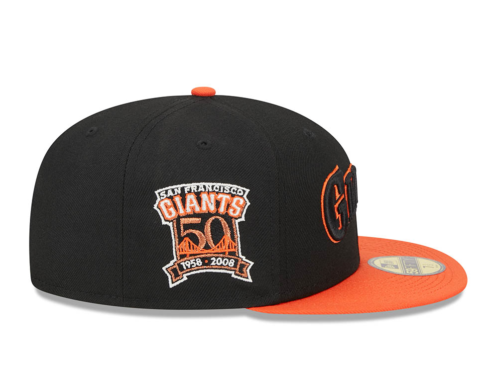 New Era San Francisco Giants 50th Anniversary Retro Script Two Tone Edition 59Fifty Fitted Gorra