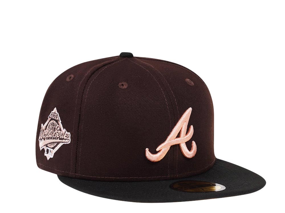New Era Atlanta Braves World Series 1995 Dark Chocolate Peach Two Tone Edition 59Fifty Fitted Gorra