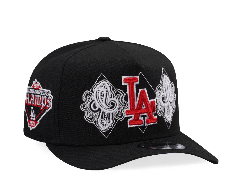 New Era Los Angeles Dodgers World Series Champions 2025 Black Prime Edition 9Fifty A Frame Snapback Gorra