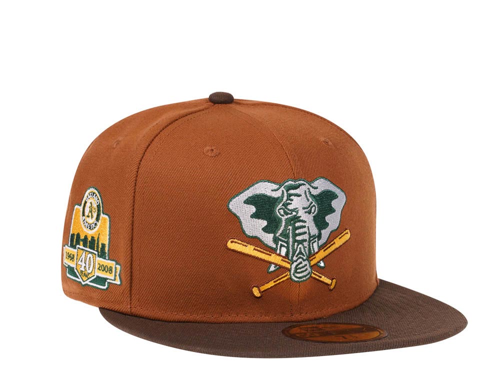 New Era Oakland Athletics 40th Anniversary Bourbon and Suede Edition 59Fifty Fitted Gorra