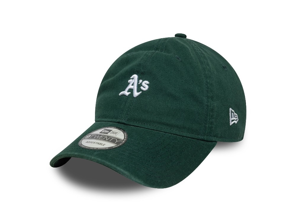 New Era Oakland Athletics Mini Logo Washed Dark Green 9Twenty Strapback Gorra