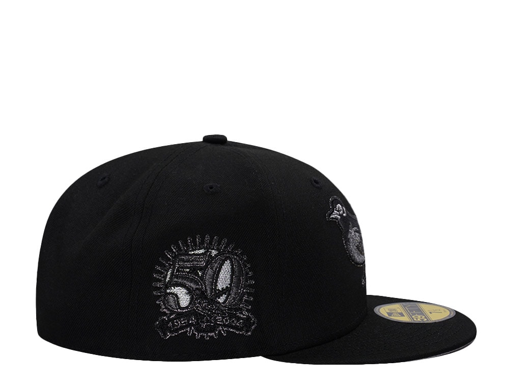 New Era Baltimore Orioles 50th Anniversary Black on Black Prime Edition 59Fifty Fitted Gorra