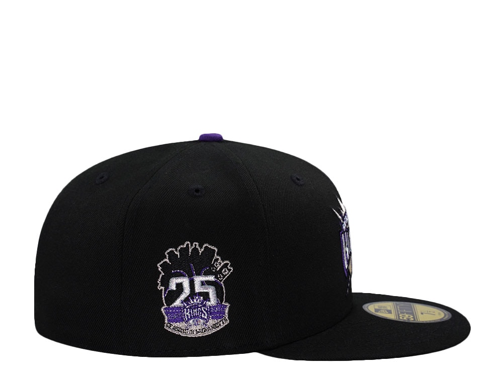 New Era Sacramento Kings 25th Anniversary Black Prime Edition 59Fifty Fitted Gorra