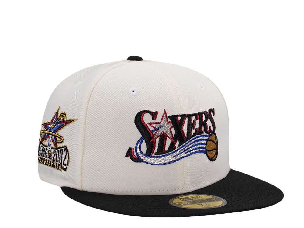 New Era Philadelphia 76ers All Star Game 2002 Chrome Two Tone Edition 59Fifty Fitted Gorra