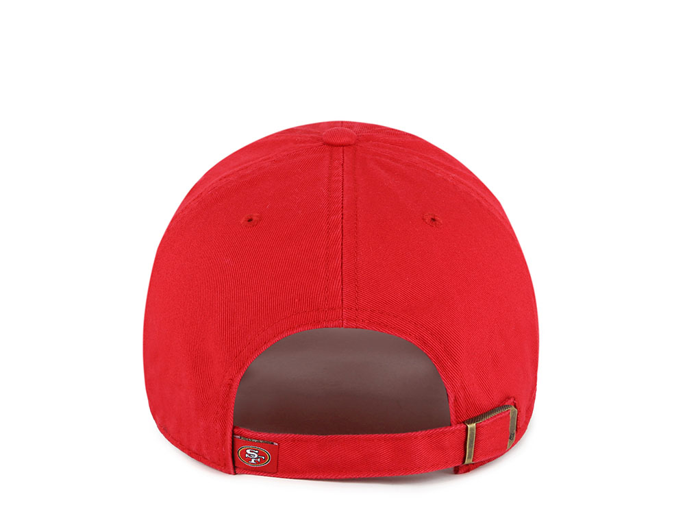 47Brand San Francisco 49ers Red Classic Edition Clean Up Strapback Gorra