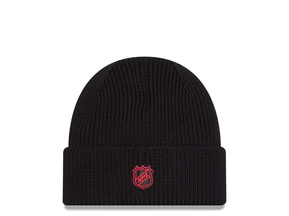 New Era Chicago Blackhawks Skull Knit Black Gorro