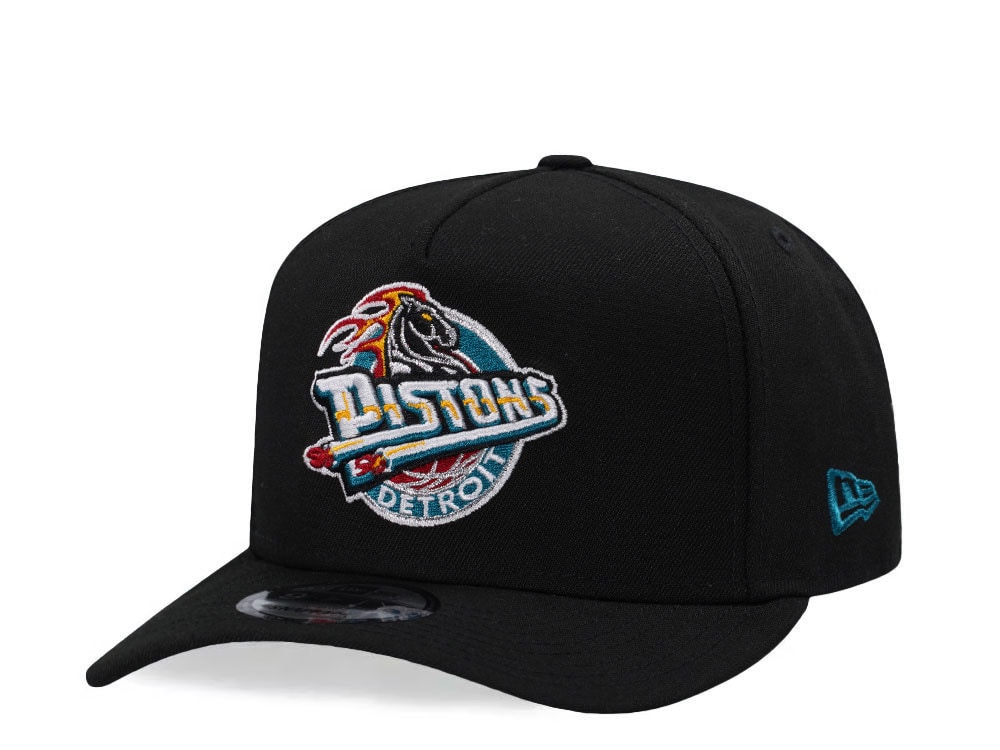 New Era Detroit Pistons Black Classic Edition 9Fifty A Frame Snapback Gorra