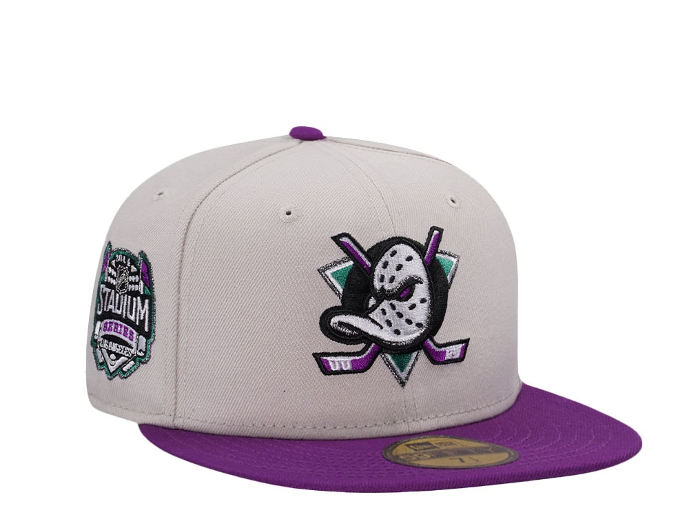 New Era Anaheim Ducks Stadium Series 2014 Stone Grape Two Tone Edition 59Fifty Fitted Gorra