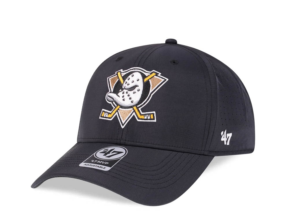 47Brand Anaheim Ducks Black Back Line Nylon Strapback Gorra