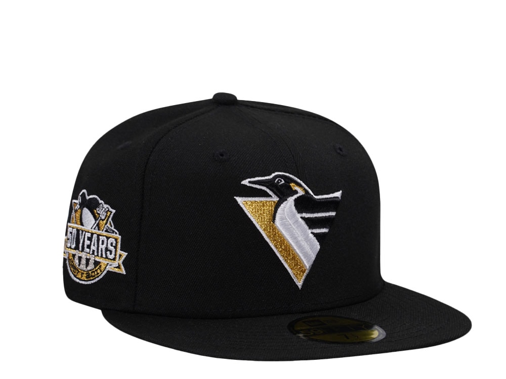 New Era Pittsburgh Penguins 50 Years Black Gold Edition 59Fifty Fitted Gorra