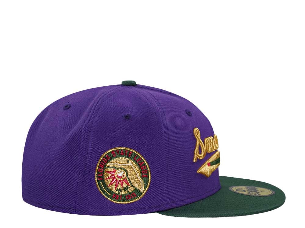 New Era Tampa Smokers Purple Gold Two Tone Edition 59Fifty Fitted Gorra