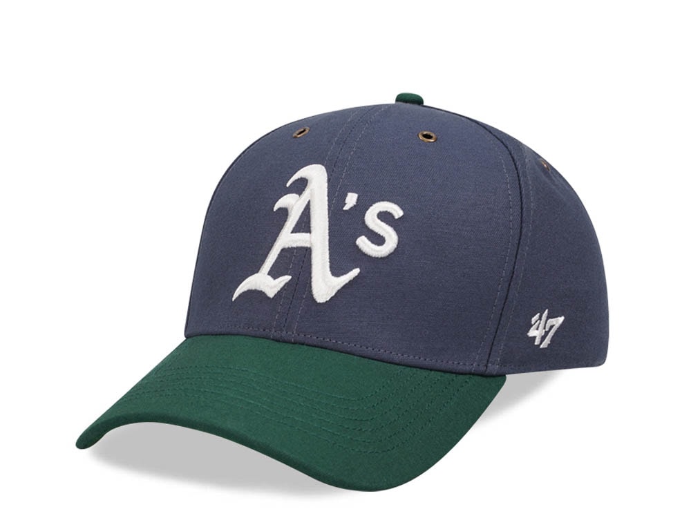 47Brand Oakland Athletics Vintage Navy Campus MVP Strapback Gorra