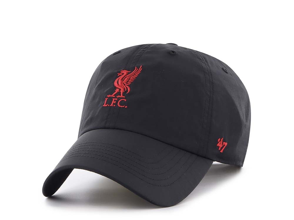 47Brand Liverpool FC Black Brrr Clean Up Strapback Gorra