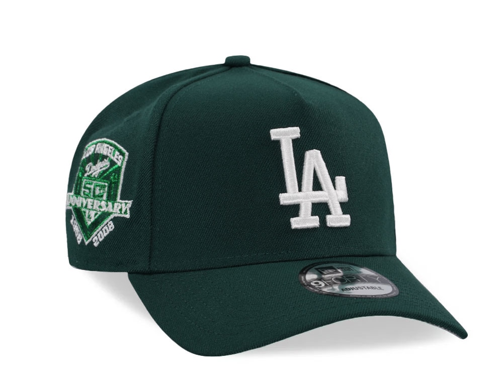New Era Los Angeles Dodgers 50th Anniversary Green Classic Edition 9Forty A Frame Snapback Gorra