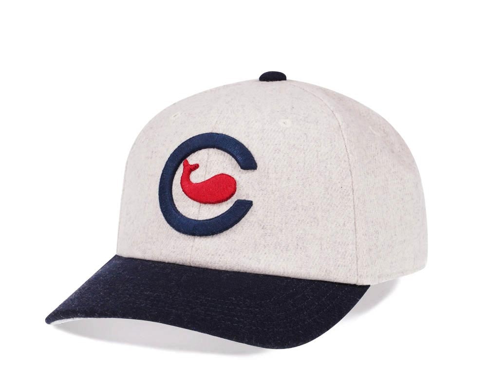 American Needle Chicago Whales Flannel Archive Legend Curved Strapback Gorra