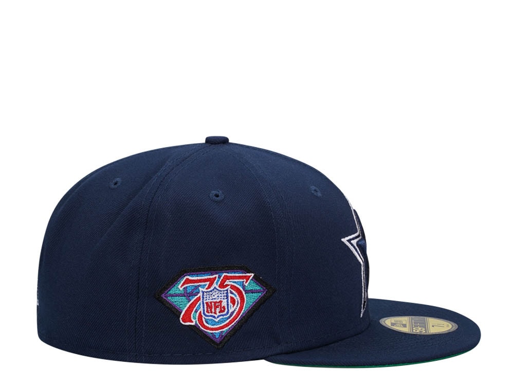 New Era Dallas Cowboys 75th Anniversary Ocean Blue Edition 59Fifty Fitted Gorra