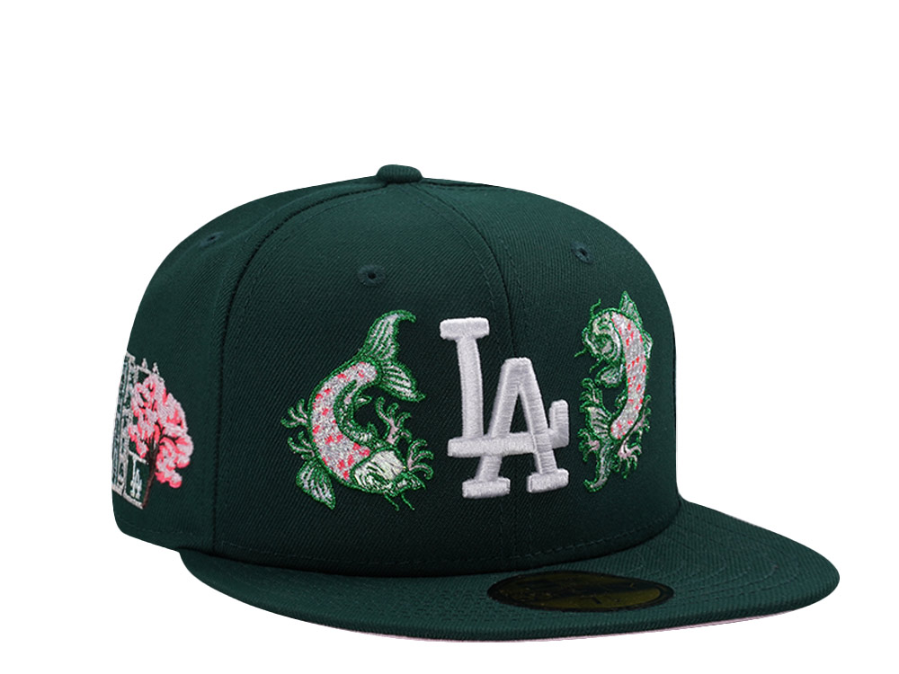 New Era Los Angeles Dodgers Tokyo Series Koi Dark Green Prime Edition 59Fifty Fitted Gorra